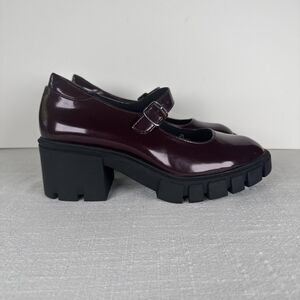 Old Navy Burgundy Chunky Heel Mary Janes